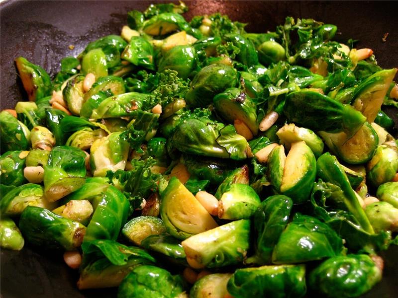 Τηγανητό ελαιόλαδο Βρυξέλλες λαχανάκια υγιεινά τρόφιμα
