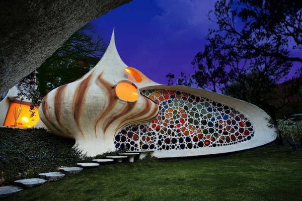 οργανική αρχιτεκτονική nautilus στρογγυλά παράθυρα