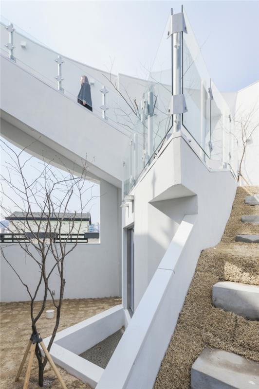 οργανική αρχιτεκτονική από τους αρχιτέκτονες IROJE KHM ταράτσα στη Νότια Κορέα