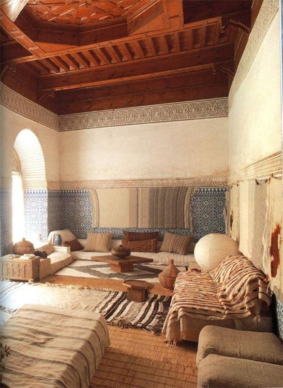 ανατολίτικη διακόσμηση μαροκινό σαλόνι