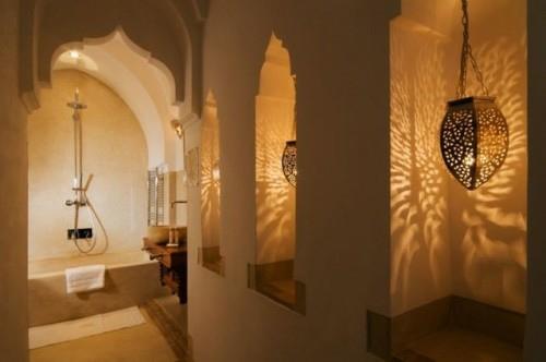 ανατολίτικες λάμπες διαμέρισμα μαροκινό στυλ μπάνιου