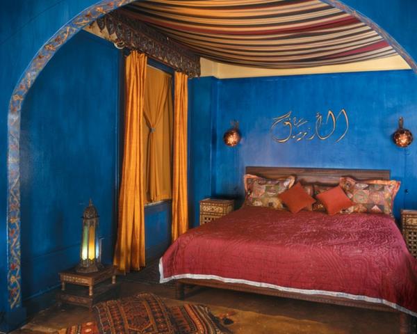 σχέδιο μαροκινό υπνοδωμάτιο μπλε