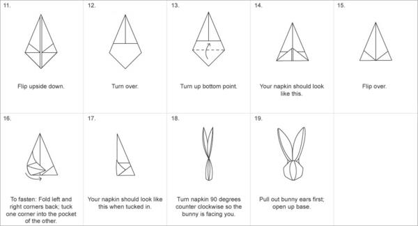 origami κουνέλι origami οδηγίες μπερδεμένο με χαρτοπετσέτες