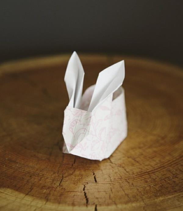 origami πασχαλινό λαγουδάκι origami οδηγίες tinker με πασχαλινές διακοσμήσεις