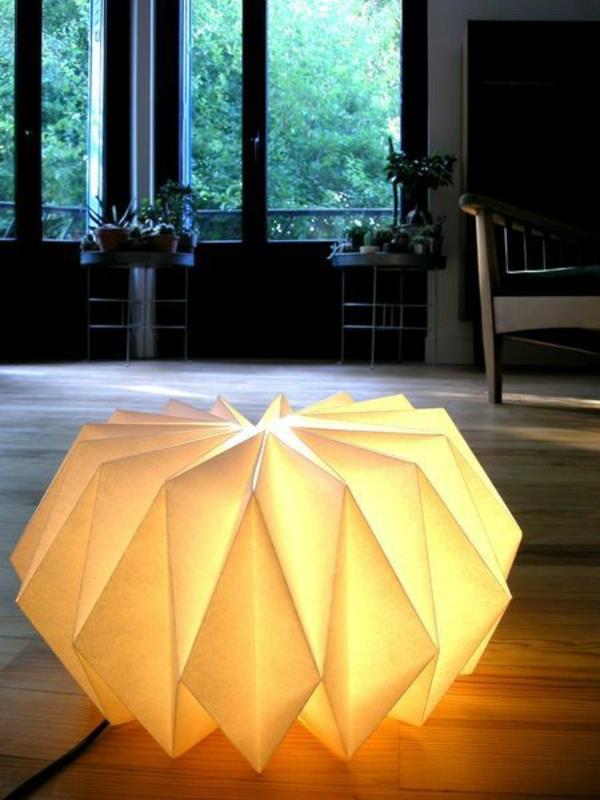 ιδέες για αμπαζούρες origami DIY φως