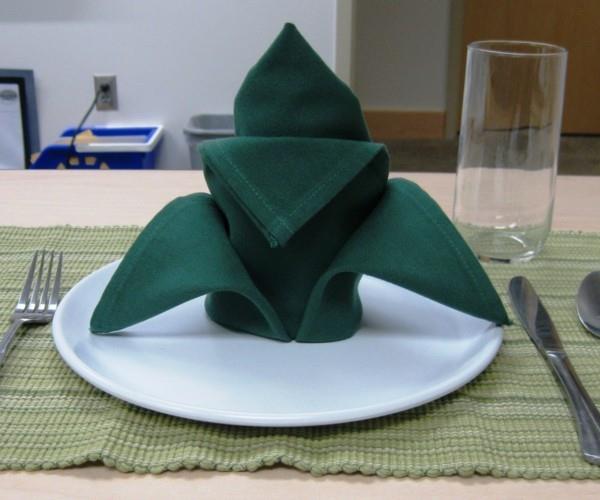 χαρτοπετσέτες origami πτυσσόμενη τεχνική λουλούδι