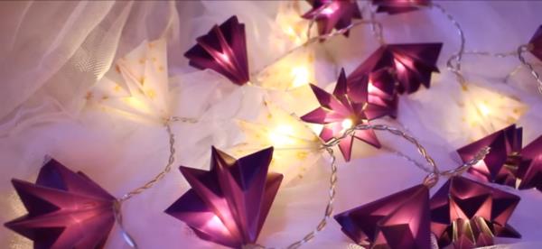 tinker origami για χριστουγεννιάτικα πτυσσόμενα φώτα νεράιδας