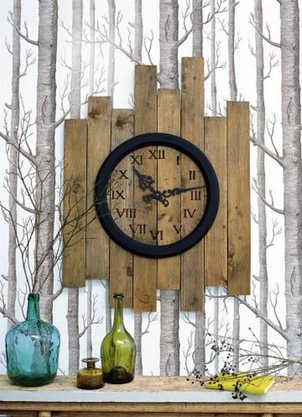 πρωτότυπες ιδέες διακόσμησης ρουστίκ παλιό ξύλινο ρολόι σχεδιασμού