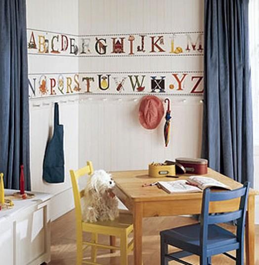πρωτότυπες ιδέες παιδικές καρέκλες διακοσμήσεις τοίχου παιδικού δωματίου