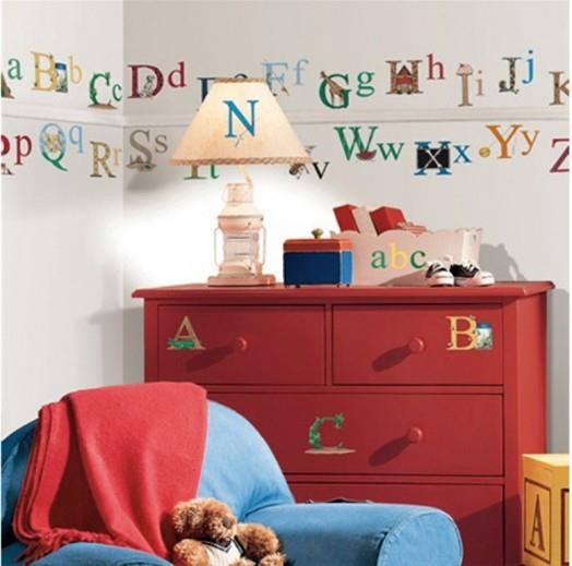 πρωτότυπες ιδέες διακοσμήσεις τοίχου παιδικού σταθμού γράμματα τοίχου