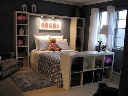 πρωτότυπα κρεβάτια με ράφια και συρταριέρα