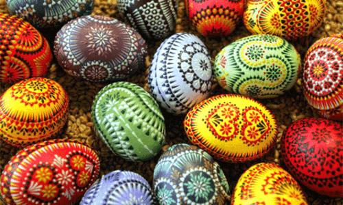 αυθεντικά πασχαλινά διακοσμητικά πασχαλινά αυγά με μοτίβο