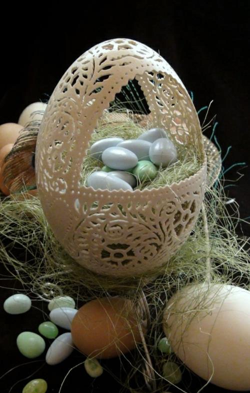 πασχαλινή διακόσμηση πασχαλινό καλάθι πασχαλινό αυγό σκάλισμα