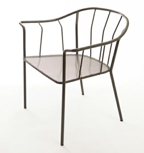 αρχική εξωτερική καρέκλα μεταλλική δομή σταθερή πραγματική