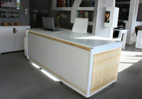 πρωτότυπο γραφείο-κρεβάτι στούντιο nl λευκό ενδιαφέρον
