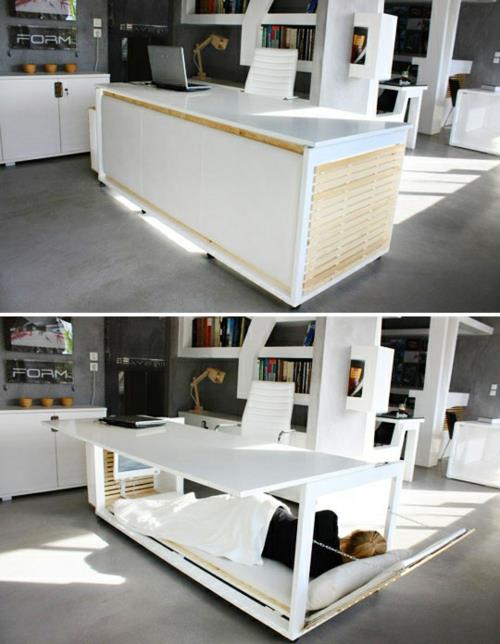 αυθεντικά γραφεία-κρεβάτι στούντιο nl λευκά πτερύγια
