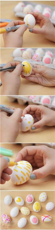 πασχαλινές ιδέες χειροτεχνίας ζωγραφική πασχαλινά αυγά Πάσχα