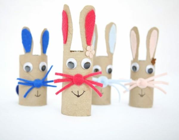 Πασχαλινές χειροτεχνίες με χάρτινα λαγουδάκια του Πάσχα με παιδιά
