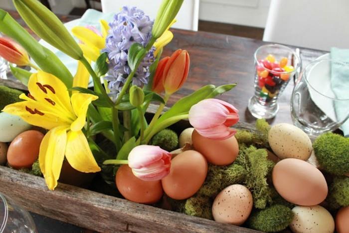Πασχαλινή διακόσμηση 2017 χειροτεχνίες για πασχαλινά ανοιξιάτικα λουλούδια σε αυγά χρωματίζοντας αυγά