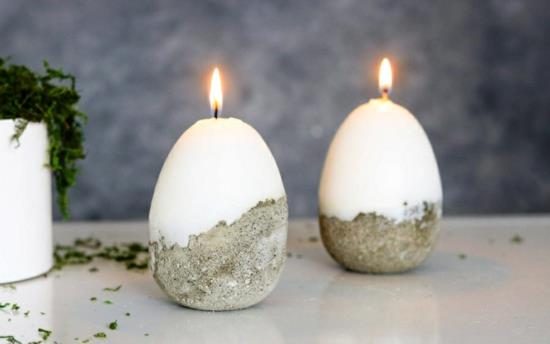 Πασχαλινές διακοσμήσεις από σκυρόδεμα κάνουν κεριά πασχαλινά αυγά μόνοι σας