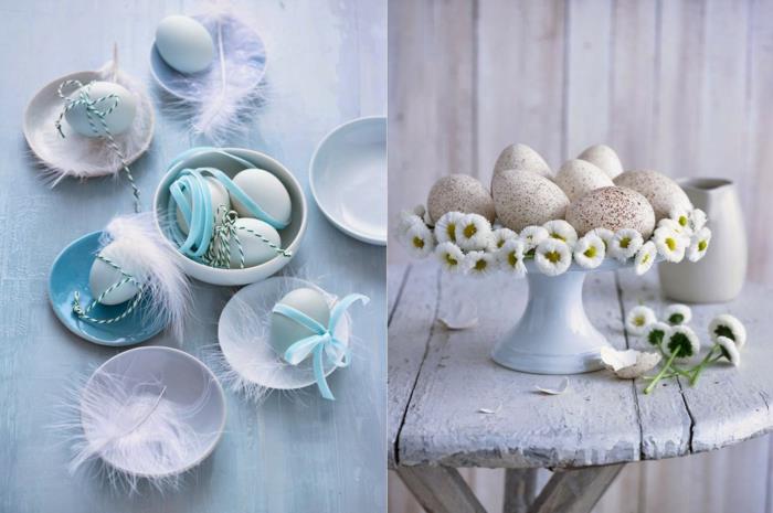 Πασχαλινές διακοσμήσεις tinker ιδέες πασχαλινά αυγά πουριστική διακόσμηση λευκές φτερωτές μαργαρίτες