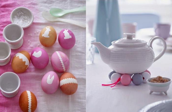 Πασχαλινές διακοσμήσεις tinker ιδέες πασχαλινά αυγά τσαγιέρα λευκό πορσελάνης
