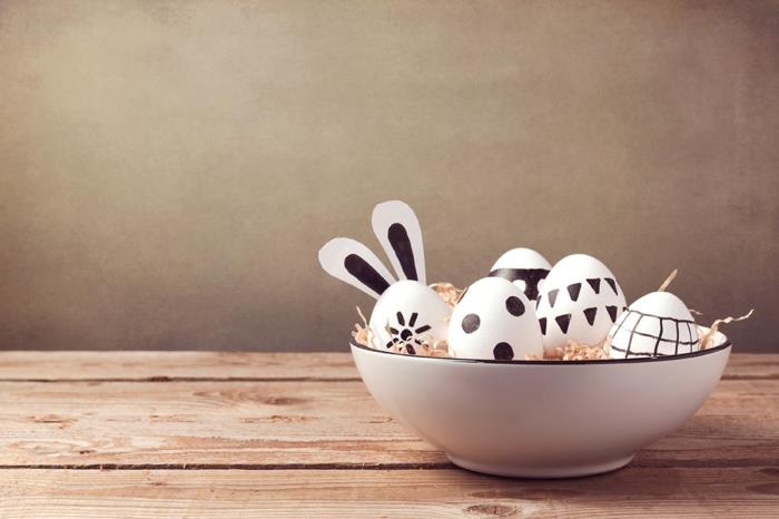 Πασχαλινές διακοσμήσεις tinker ιδέες τραπέζια διακοσμήσεις πασχαλινά αυγά διακοσμούν ασπρόμαυρο μινιμαλιστικό