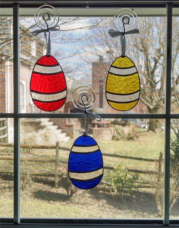 πασχαλινή διακόσμηση παράθυρο φρέσκο ​​παράθυρο διακόσμηση πασχαλινά αυγά