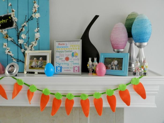 DIY Πασχαλινές διακοσμήσεις DIY Πασχαλινά γιρλάντα καρότα Πασχαλινά αυγά