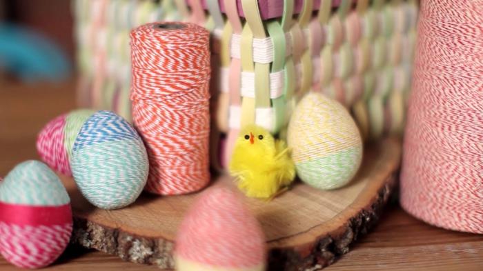 DIY Πασχαλινή διακόσμηση diy Πασχαλινή κλωστή διακοσμήστε πασχαλινά αυγά