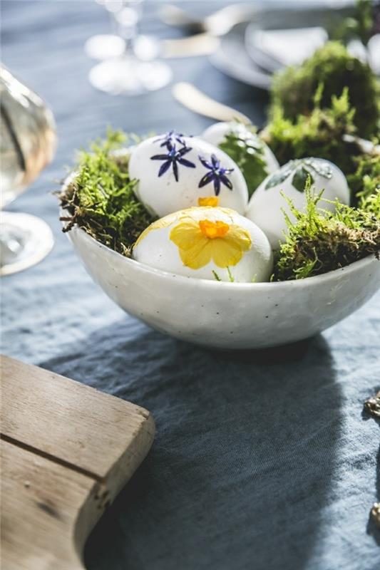 πασχαλινή διακόσμηση τσίμπημα δημιουργική ιδέα πασχαλινά αυγά μπολ