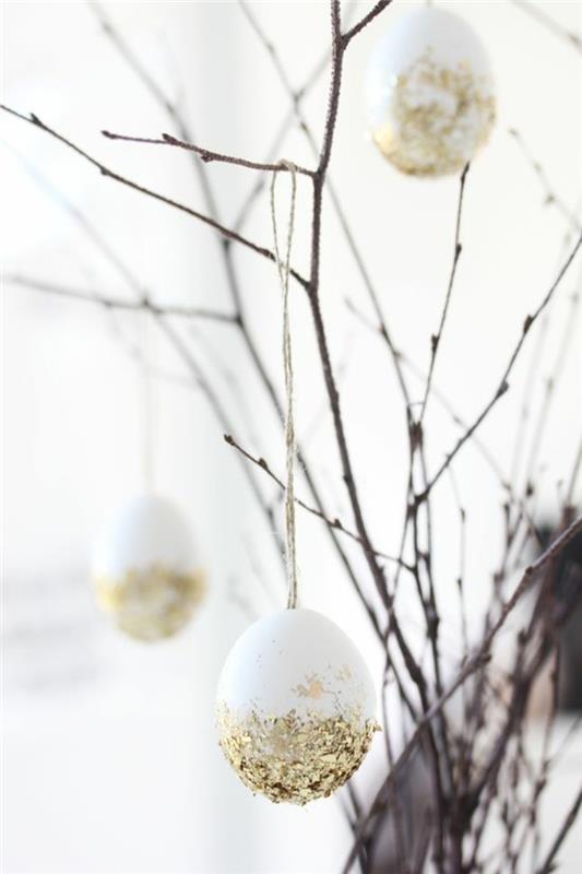 πασχαλινές διακοσμήσεις glitter πασχαλινά αυγά ρουστίκ πασχαλινές ιδέες διακόσμησης