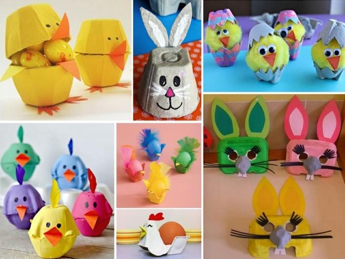 Πασχαλινές διακοσμήσεις με παιδιά tinker diy ιδέες χειροτεχνίας με κουτιά αυγών