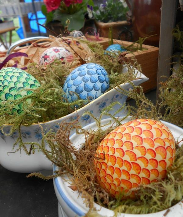 Πασχαλινή διακόσμηση Πασχαλινά αυγά δράκο αυγά πολύχρωμα