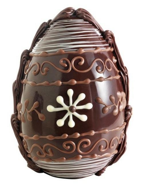 Πασχαλινά αυγά σοκολάτας floral μοτίβο