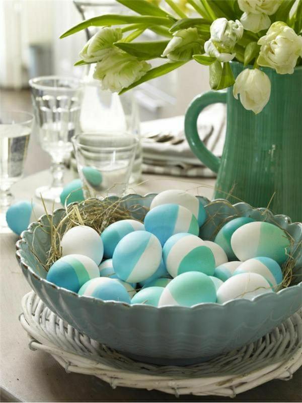 βαφή Πασχαλινά αυγά ακουαρέλα βαφή αυγά πράσινο μπλε