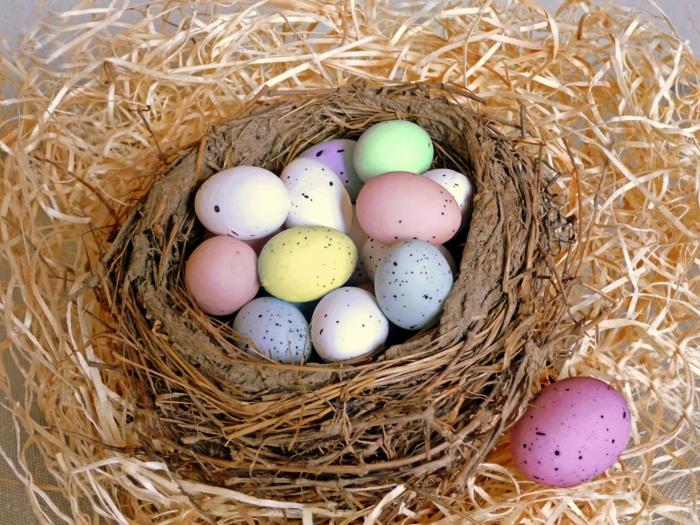 Πασχαλινά αυγά ζωγραφίζοντας παστέλ χρώματα ορτύκια ορτύκια Πασχαλινή διακόσμηση