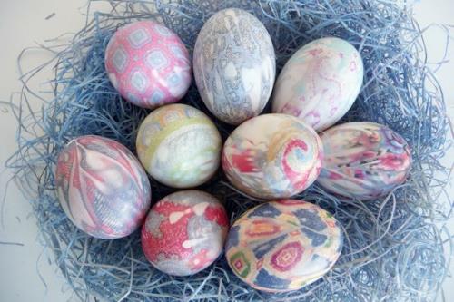 Πασχαλινά αυγά διακόσμηση δημιουργικό μετάξι