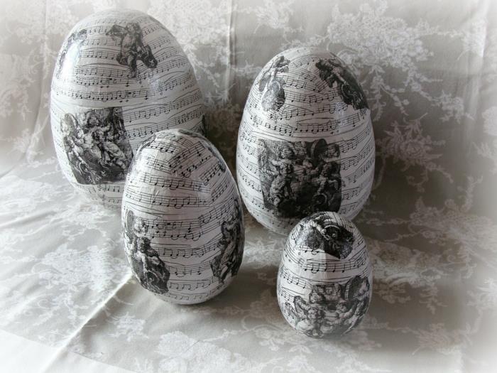 διακόσμηση πασχαλινά αυγά Πάσχα διακόσμηση σημειωματάριο ντεκουπάζ πετσέτα τεχνική vintage