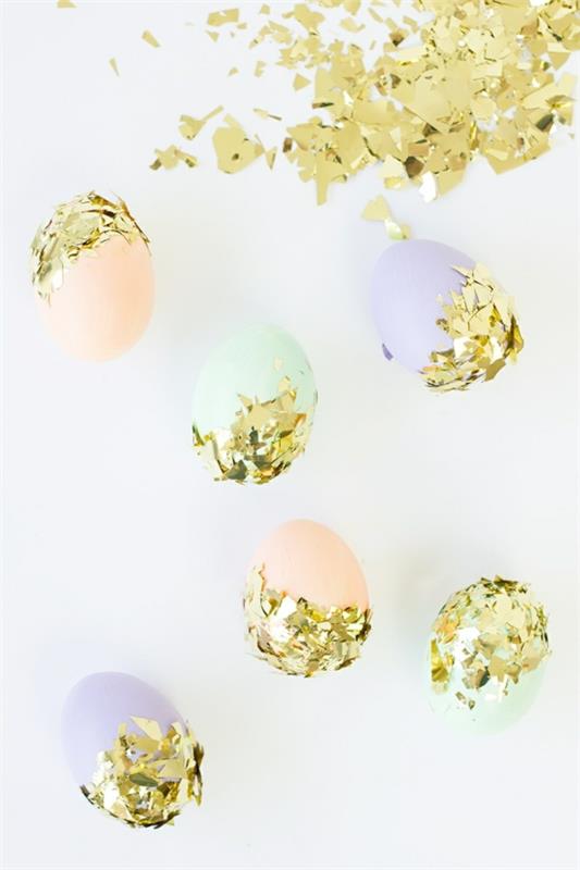 Μέθοδος κομφετί χρωματισμού πασχαλινών αυγών