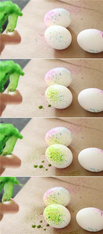 Πασχαλινά αυγά χρωματισμός ακουαρέλα μέθοδος δημιουργική