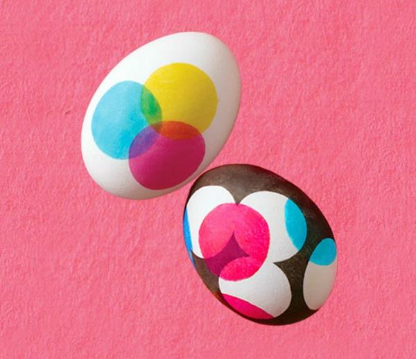 σχεδιασμός Πασχαλινά αυγά Πασχαλινές διακοσμήσεις ιδέες για πολύχρωμα κουκκίδες