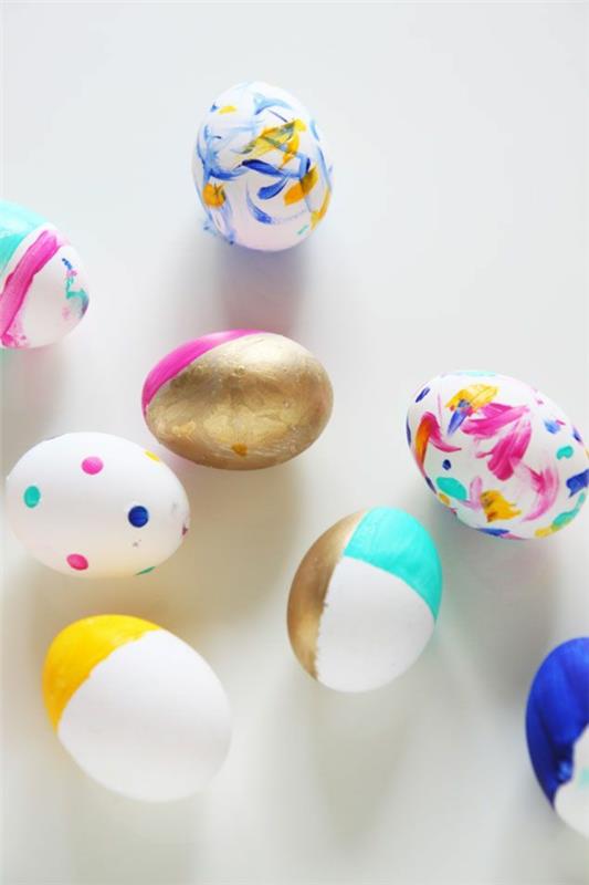 χρωματίστε πασχαλινά αυγά με παιδιά πασχαλινές διακοσμήσεις ιδέες τσίμπημα