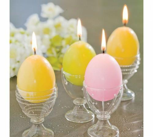 Πασχαλινά κεριά αυγά λαμπερή ιδέα διακόσμησης