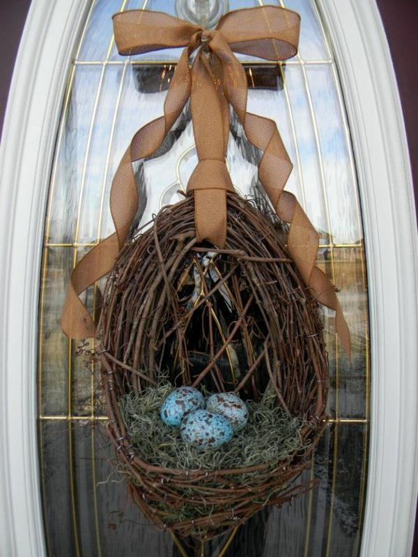 Πασχαλινή diy διακόσμηση για φωλιά εξώπορτας