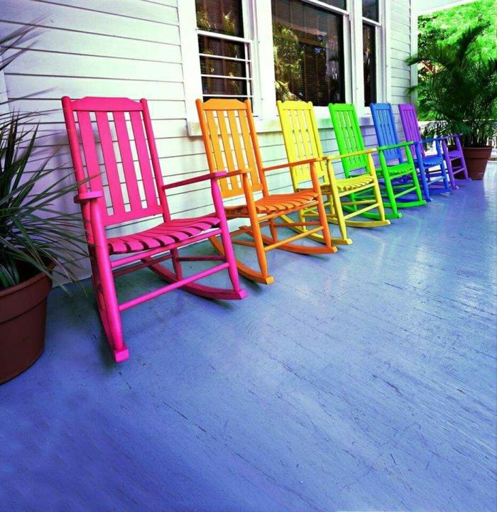 εξωτερική ξύλινη κουνιστή πολυθρόνα άνετο σε όλα τα χρώματα