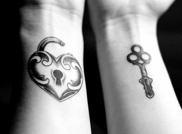 ζευγάρι τατουάζ ιδέες κλειδί καρπό καρπού
