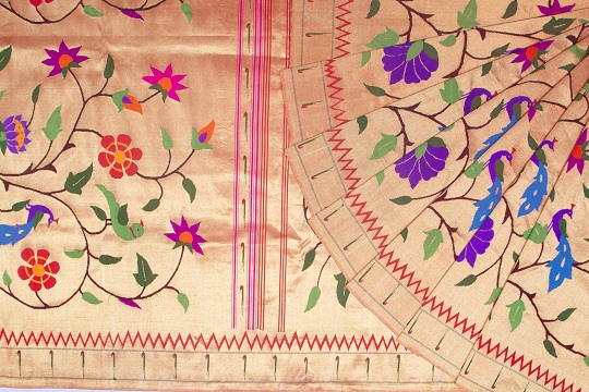 Düğün için Paithani Saree