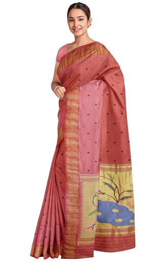 Pamuk Paithani Sari