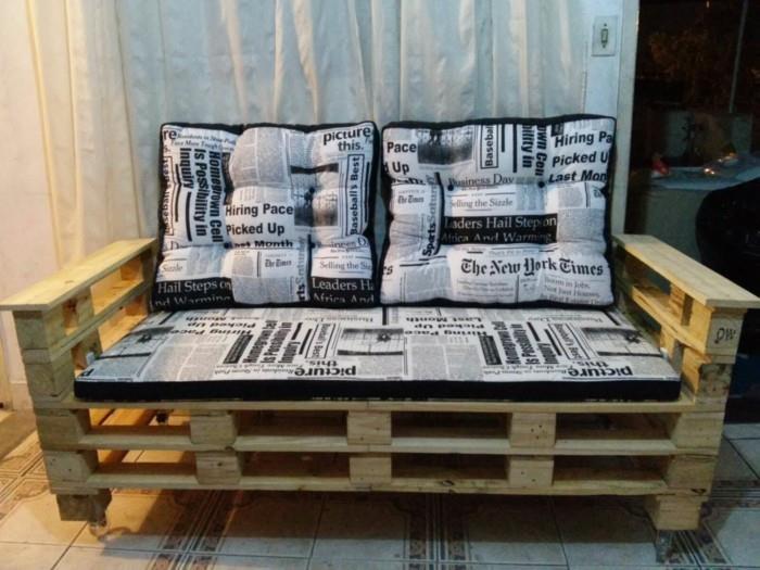 καναπές από έπιπλα παλέτας ξύλινος πάγκος καναπέ φτιάξτε μόνοι σας